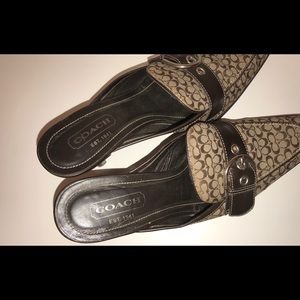 Coach size 8 slip on heels